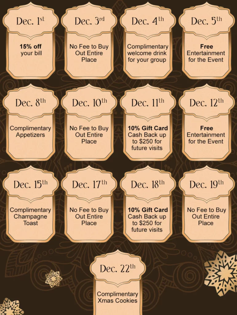 12 days of christmas promotion at cazbar